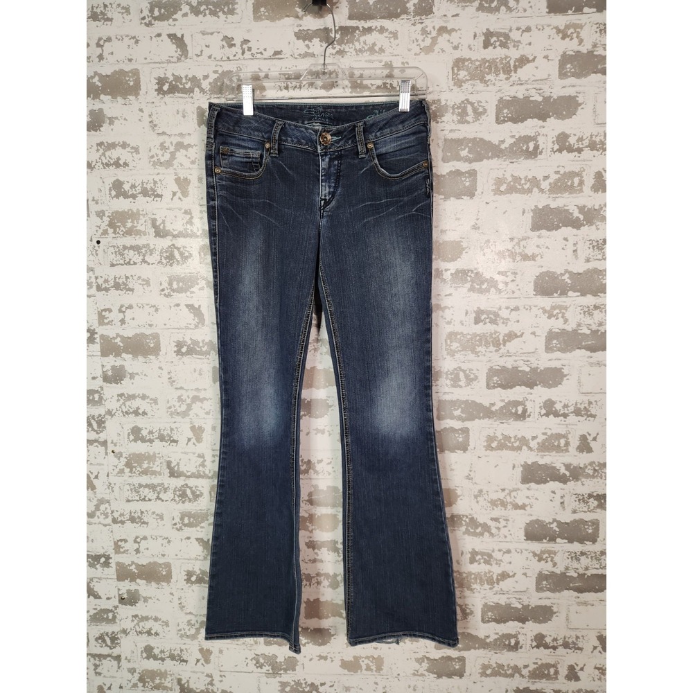 Silver Jeans Aiko Bootcut Jeans 30x32 Blue Stretch Denim Thick Stitch Flare